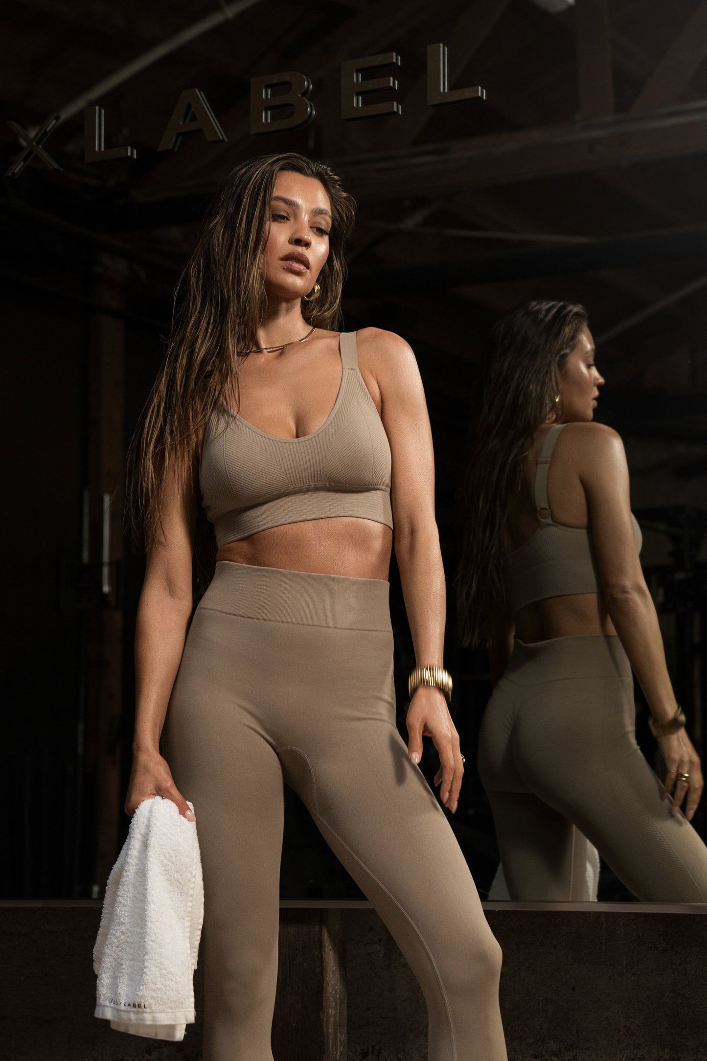 Beige Balance High Rise Leggings