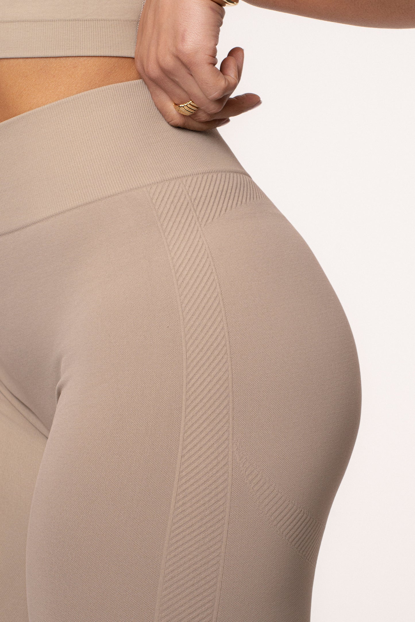 Beige Balance High Rise Leggings